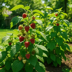 Set of 2 Raspberry Glencoe Thornless Live Plants, Sweet Berry Cane Fruit Plant, USDA Zones 4 to 8, Full Sun