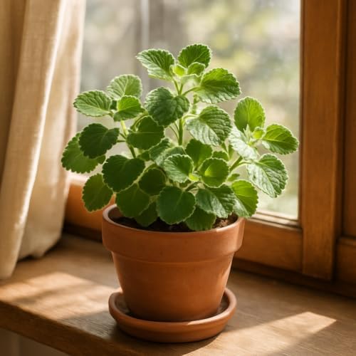 Pack of 2 Cuban Oregano Plants Live, 4 to 6 Inch | Plectranthus Mexican Mint Spanish Thyme Herb for Indoor and Outdoor Growing, Aromatic Culinary Plant, USDA Zones 10 to 11