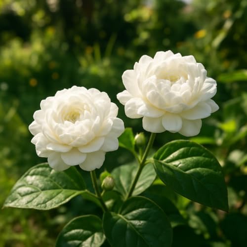 Set of 2 Grand Duke Jasmine Live Plants, Starter Plants, 4-8 Inches, No Pot | Fragrant Climbing Flowering Vine, USDA Zones 8 to 11, Full Sun