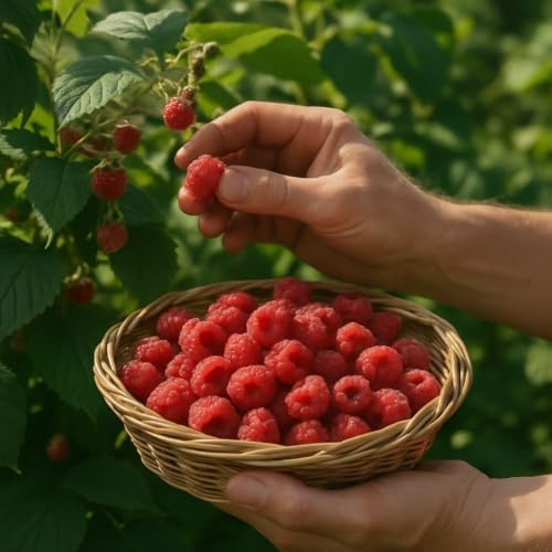 Set of 2 Raspberry Glencoe Thornless Live Plants, Sweet Berry Cane Fruit Plant, USDA Zones 4 to 8, Full Sun