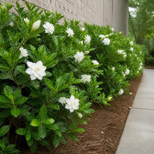Jasmine Gardenia August Beauty Live Plant, Fragrant Creamy White Blooming Shrub, USDA Zones 8 to 11, Partial Sun