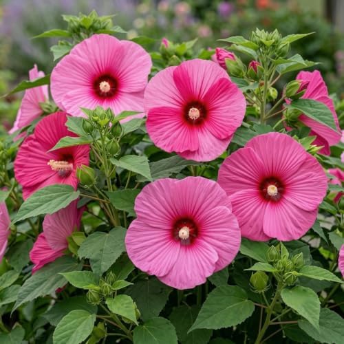 Hardy Hibiscus Luna Rose Live Starter Plant, 4-8 Inches | Giant Dinner Plate Perennial Blooms, USDA Zones 4 to 9, Full Sun, No Pot