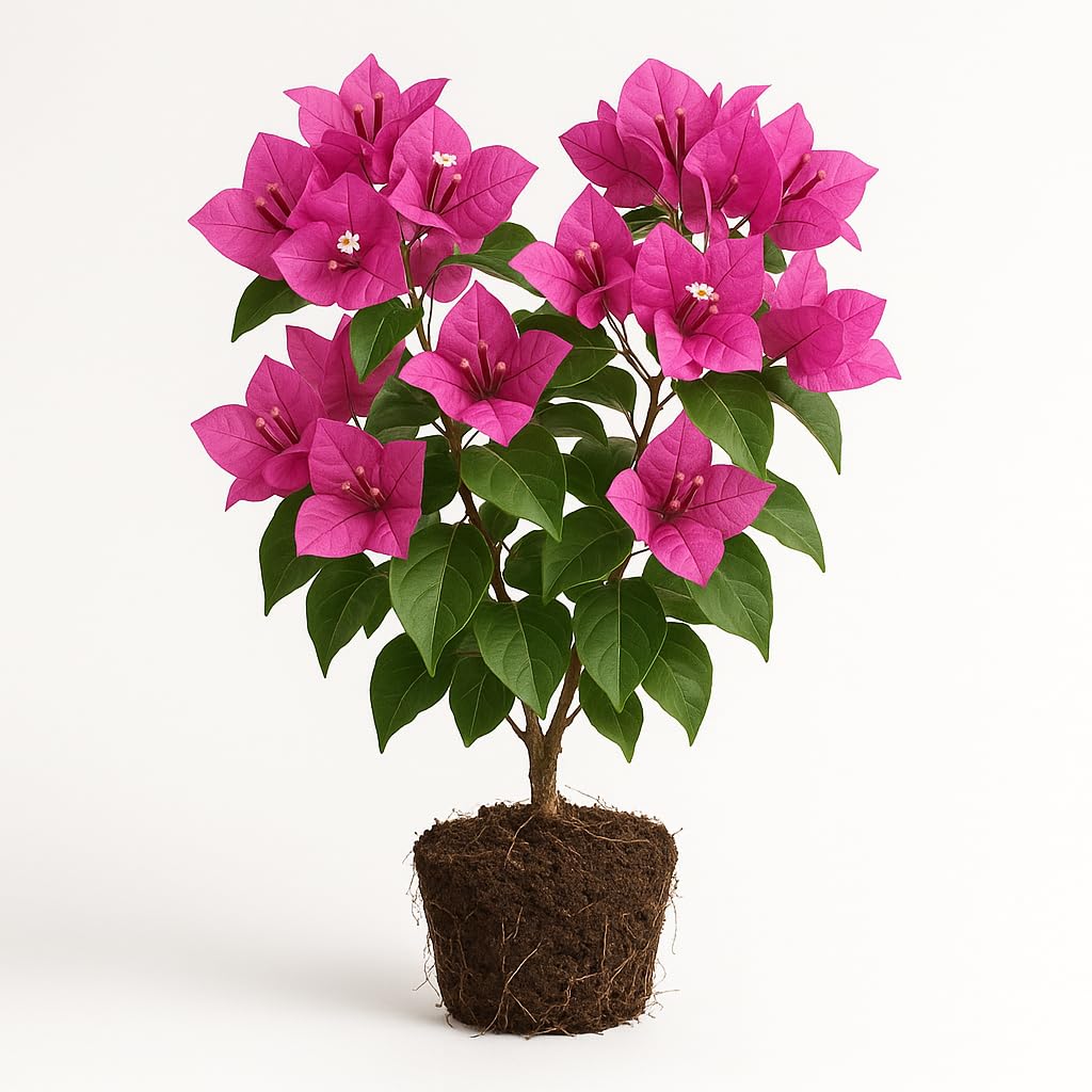 Bougainvillea Pink Live Plant, Vibrant Colorful Bract Flowering Vine for Trellis, USDA Zones 9 to 11, Full Sun
