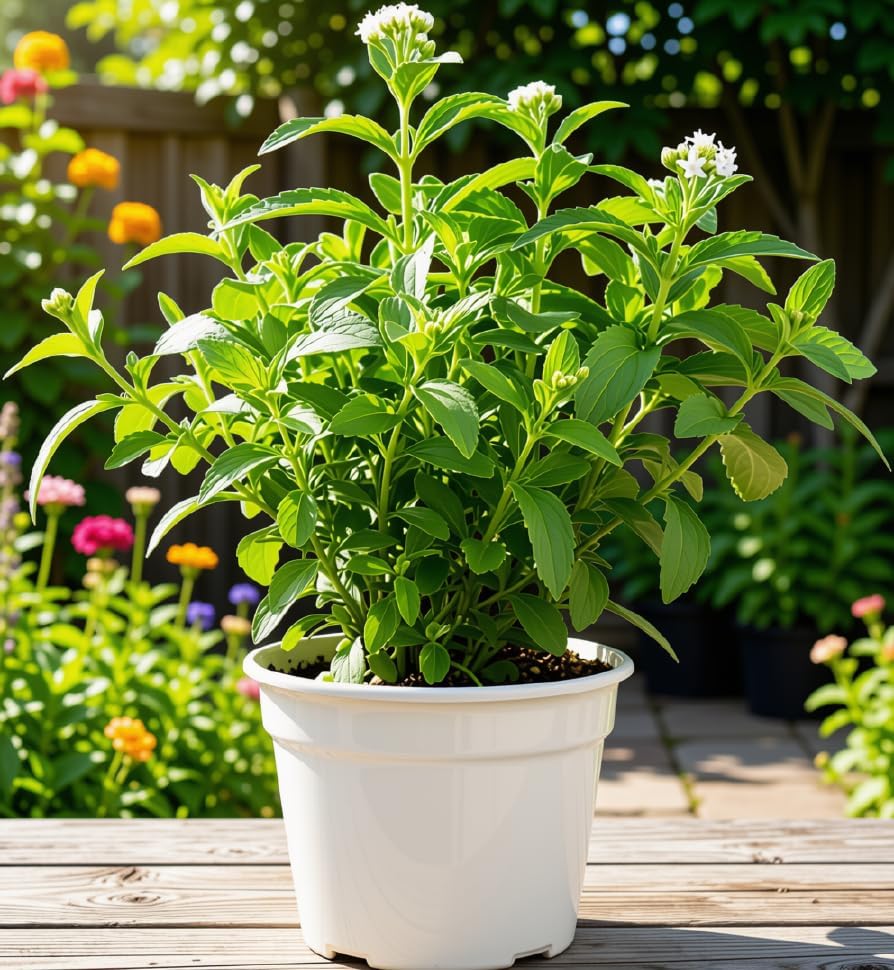 Set of 2 Stevia Live Plants, Natural Sweetener Herb, 4-8 Inches | Sugar Substitute, USDA Zones 9 to 11, Full Sun, No Pot